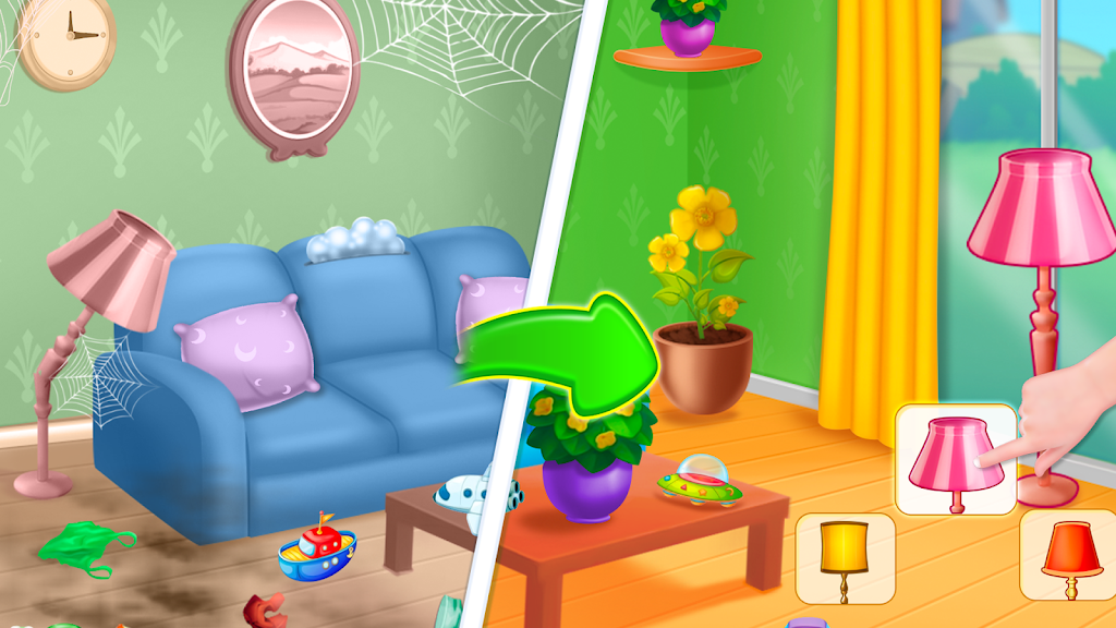 Home cleaning game for girls 스크린샷 2