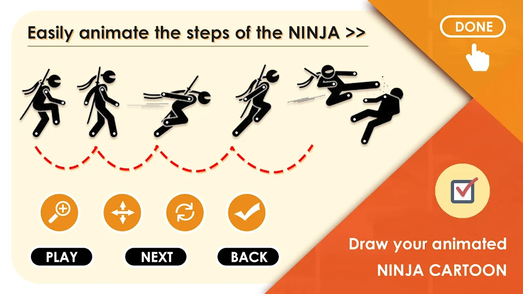 Animated Ninja Cartoon Maker Capture d'écran 1