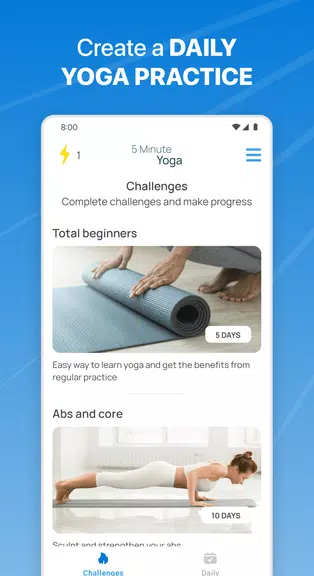 5 Minute Yoga Captura de pantalla 0