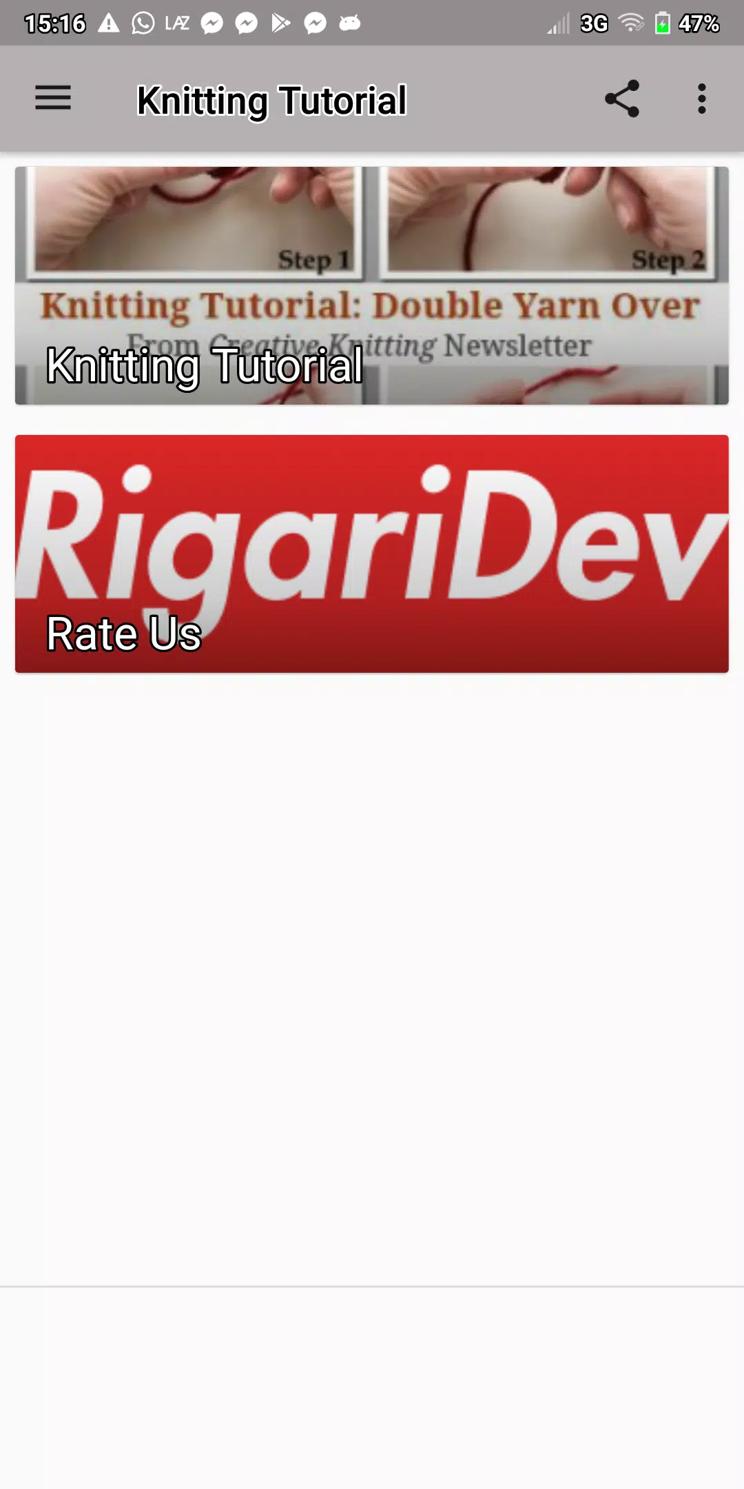 Knitting Tutorial スクリーンショット 1