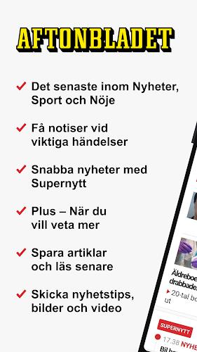 Aftonbladet Nyheter ภาพหน้าจอ 0