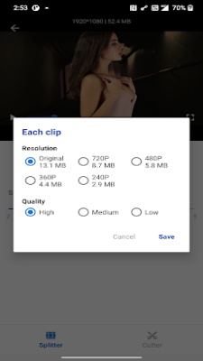 Video Splitter & Trim Videos Tangkapan skrin 0