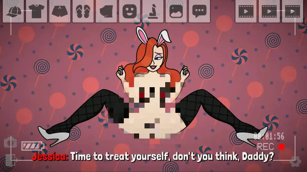 <p>Da rienda suelta a tus deseos internos con Jessica Rabbit Trainer Apk, un juego con temática para adultos (18) que ofrece una experiencia emocionante y personalizable.  Este apasionante juego de parodia musical te permite personalizar la apariencia y el diálogo de Jessica, haciendo realidad tus fantasías.  Explora amplias opciones de personalización y desbloquea contenido exclusivo uniéndote a nuestro Patreon. ¡Descárgalo ahora y embárcate en una apasionante aventura!</p>
<h3>Características clave de Jessica Rabbit Trainer:</h3>
<p><img src=