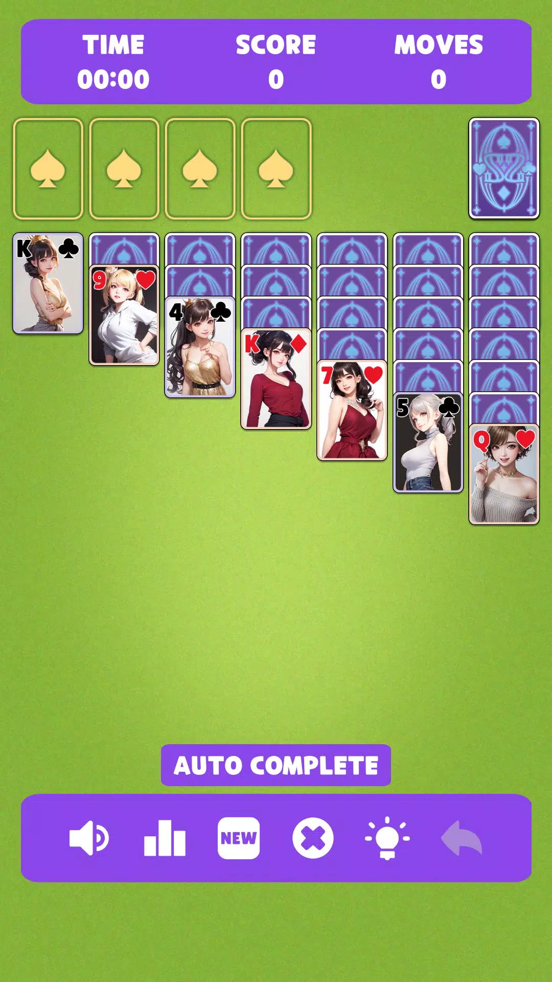 Sexy solitaire girls: ani card スクリーンショット 1