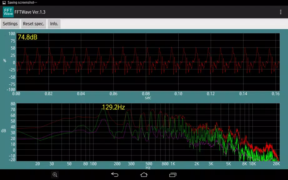 Sound monitor FFTWave Zrzut ekranu 1