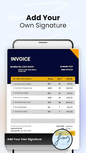 Invoice Maker and Generator Tangkapan skrin 3