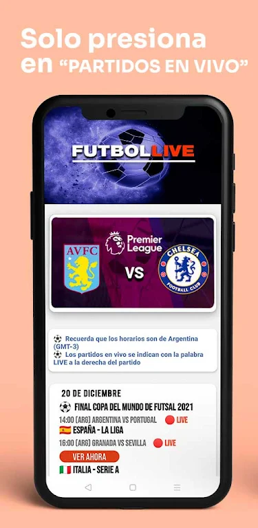 Futbol Live Capture d'écran 3