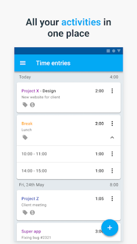 Clockify — Time Tracker স্ক্রিনশট 0