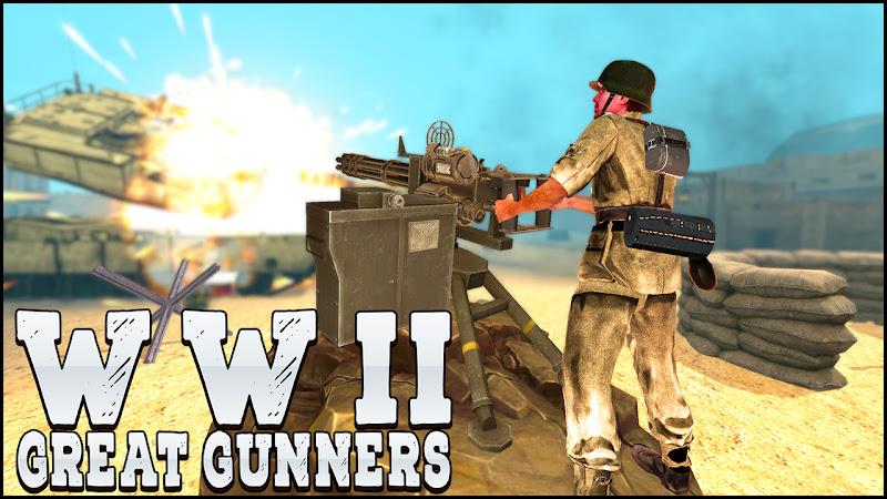 Gunner World War: WW2 Gun Game Captura de pantalla 0