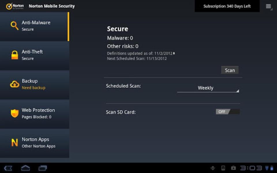 Norton Mobile Security ภาพหน้าจอ 2