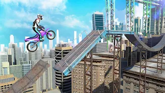 Bike Stunts 3D - Rooftop Chall स्क्रीनशॉट 1