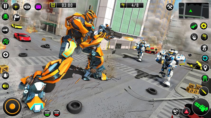 Shark Robot Car Game 3d 스크린샷 3