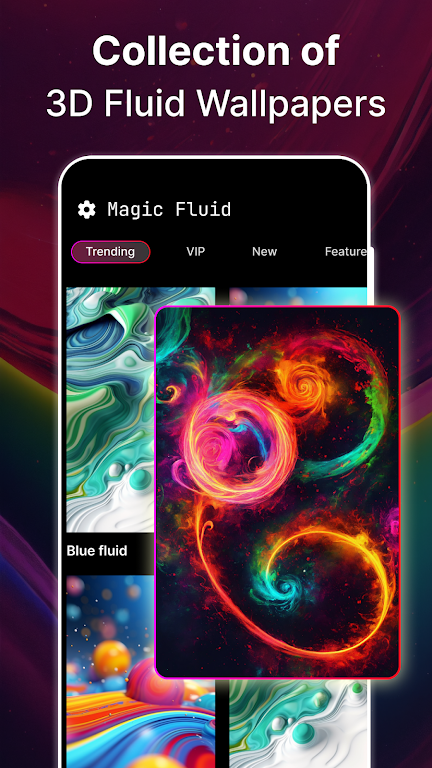 Fluid Live Wallpaper 3D ဖန်သားပြင်ဓာတ်ပုံ 1