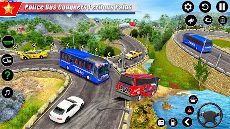 Police Bus Simulator Bus Games ภาพหน้าจอ 3