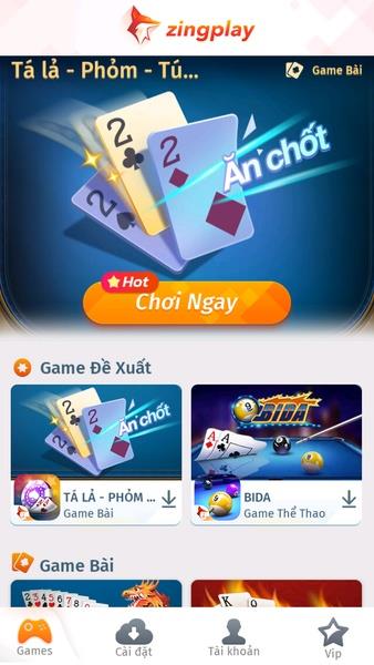 ZingPlay ภาพหน้าจอ 1