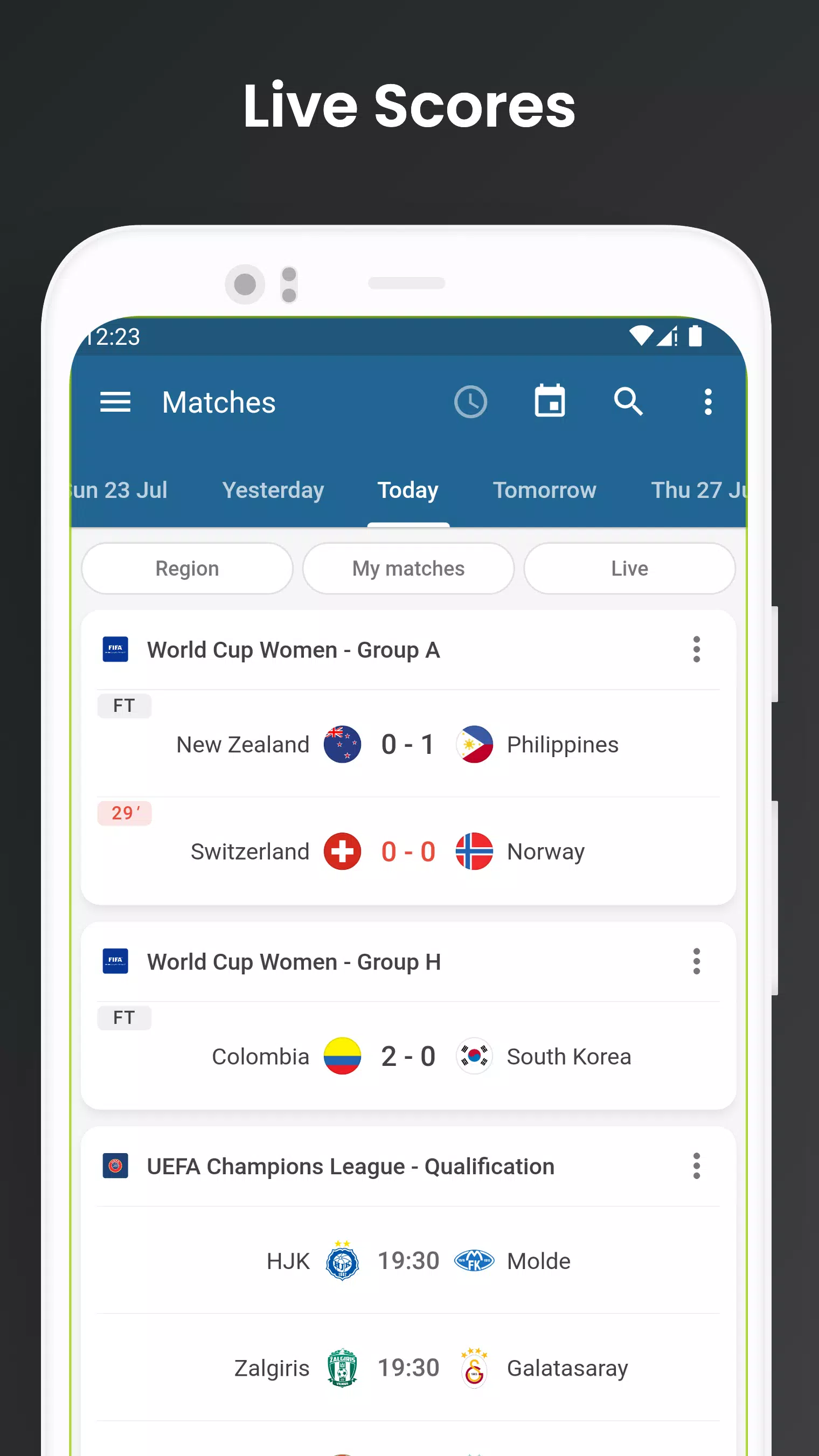 Footba11 - Soccer Live Scores Screenshot 0