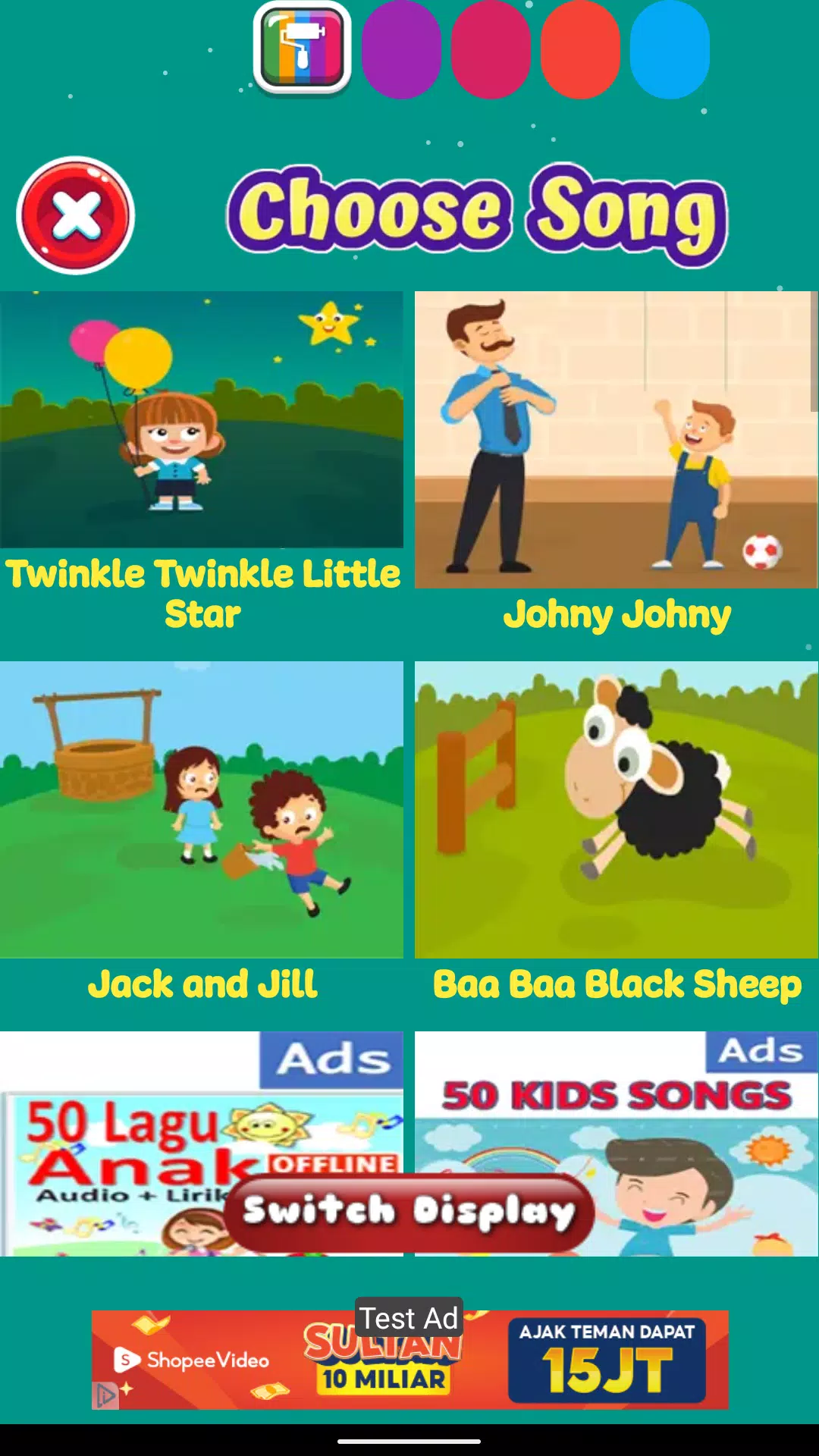 Kids Songs Offline App ภาพหน้าจอ 0