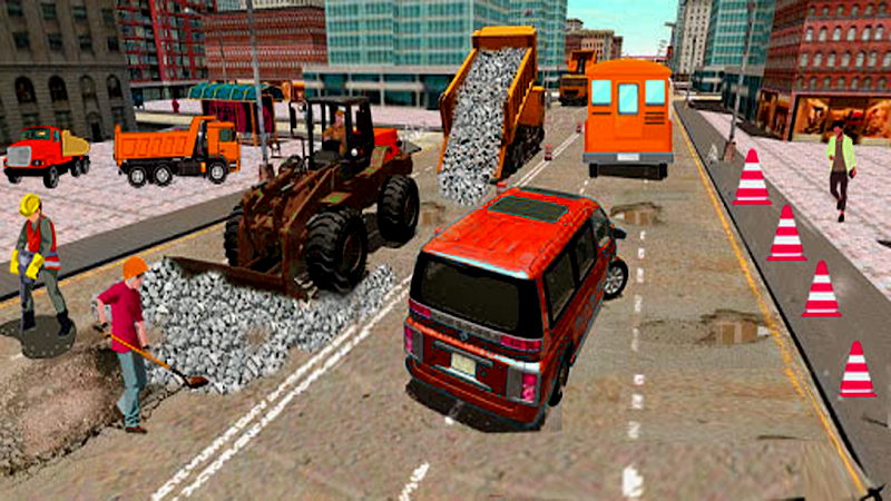 Highway road construction game Zrzut ekranu 1