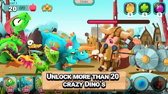 Dino Bash: Travel Through Time ဖန်သားပြင်ဓာတ်ပုံ 1