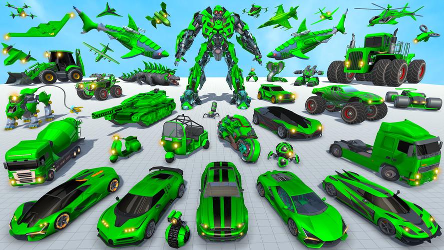 Shark Robot Car Game 3d Ekran Görüntüsü 1