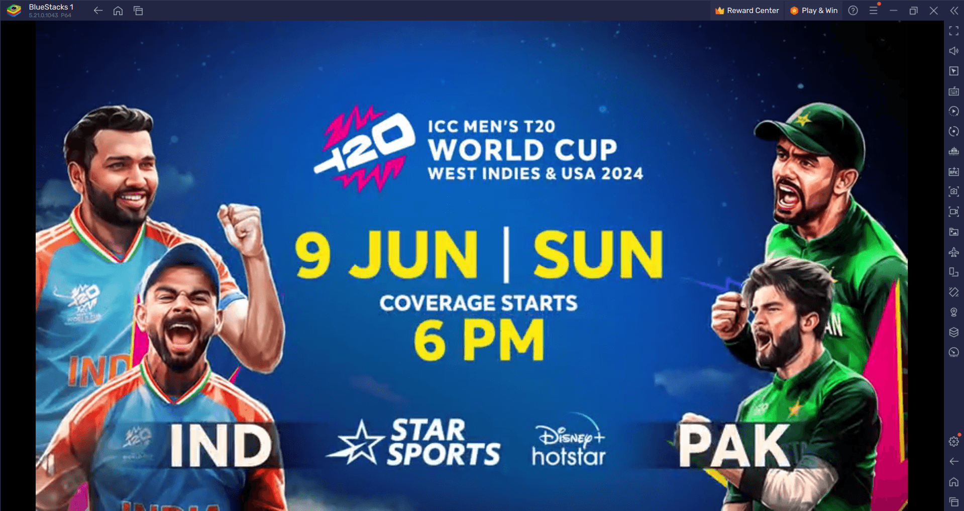 ind vs pak t20 wc 2024: สตรีมมิ่งสดฟรีออนไลน์