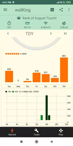 Schermata Smart Pedometer: walKing 2