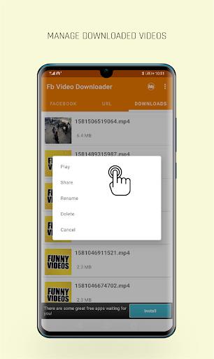 Video Downloader For Facebook Скриншот 1