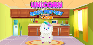 Unicorn Baby Pet Vet Care Game Скриншот 1