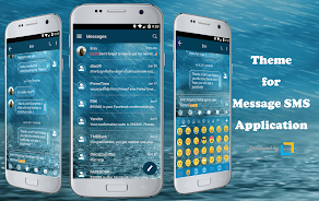 SMS Messages Bubble Rain Theme Ekran Görüntüsü 0