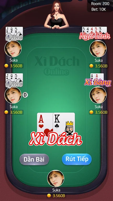 Blackjack - Xì dách Online Ekran Görüntüsü 1