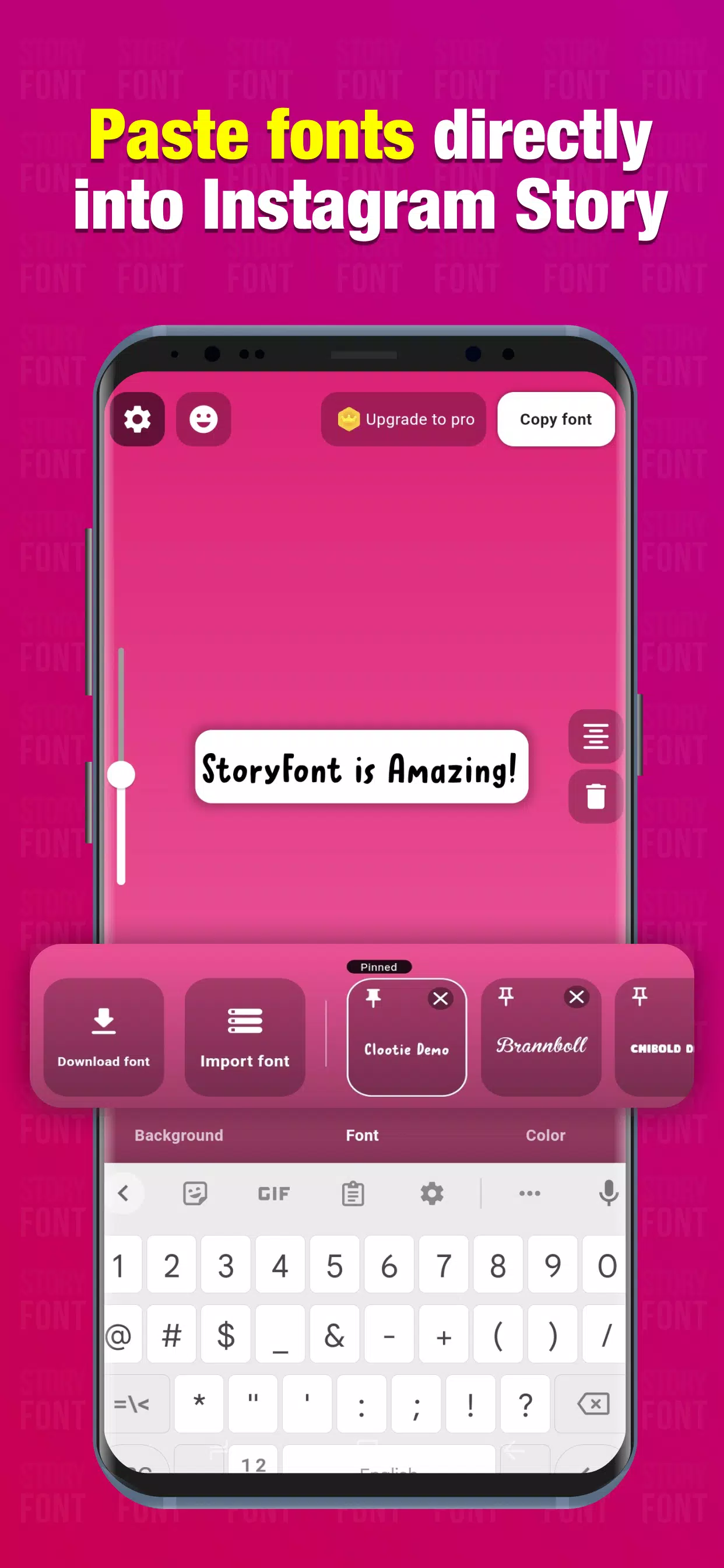 StoryFont for Instagram Story 스크린샷 2