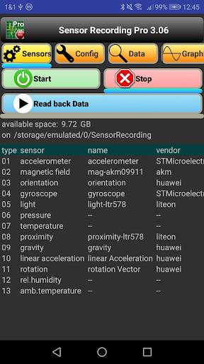 Sensor Recording Lite ภาพหน้าจอ 1