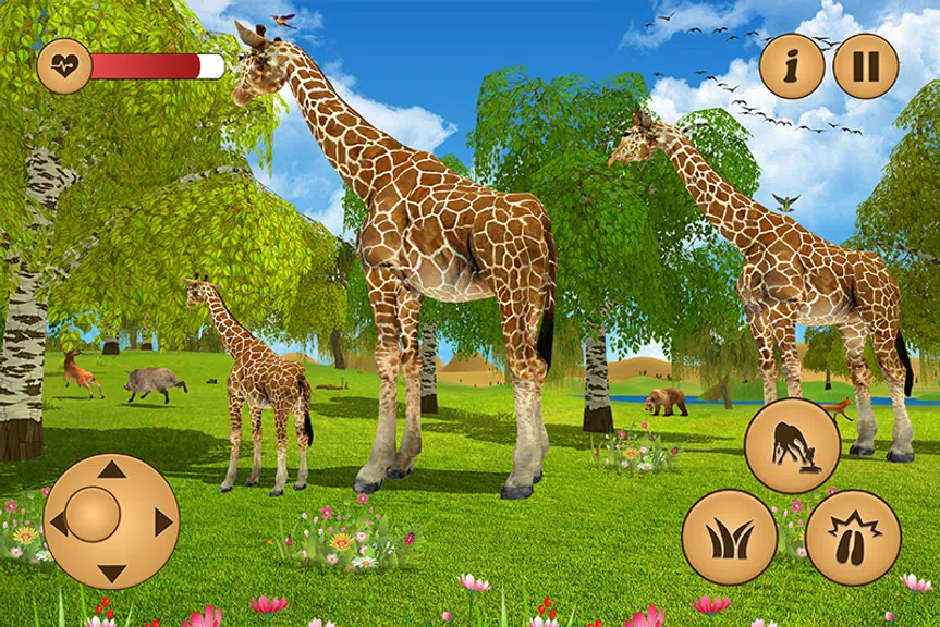 Giraffe Family Life Jungle Sim Ảnh chụp màn hình 3