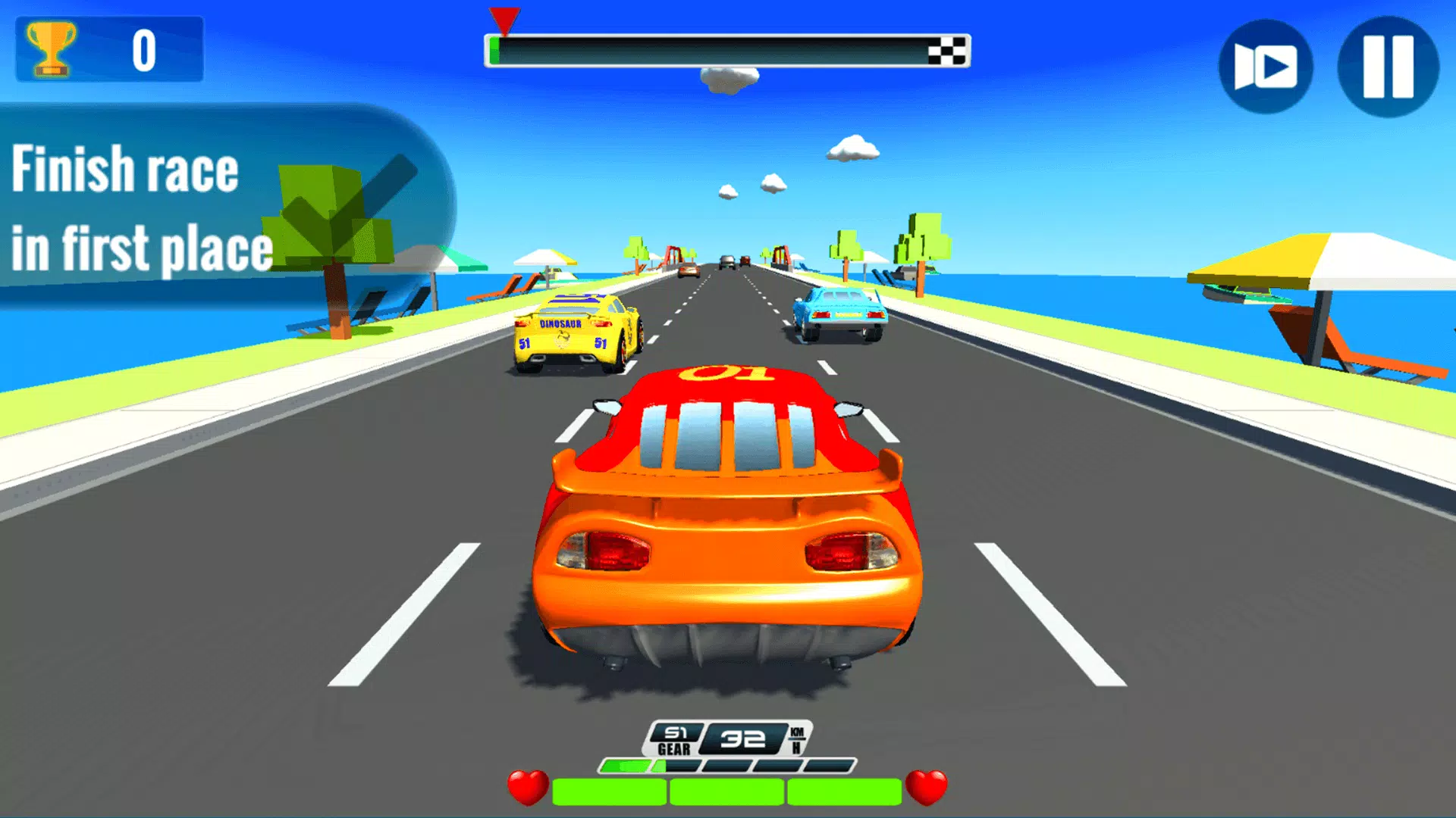 Schermata Super Kids Car Racing 3