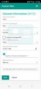 Schermata Cancer Risk Calculator 1