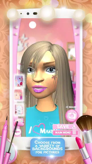 3D Makeup Games For Girls Captura de tela 2