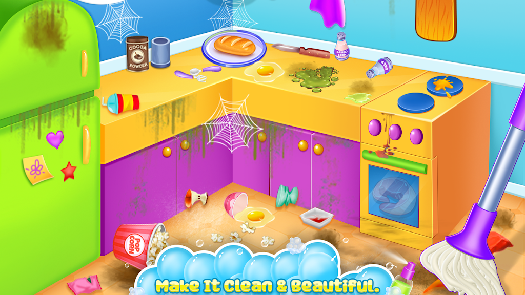 Home cleaning game for girls Ekran Görüntüsü 0