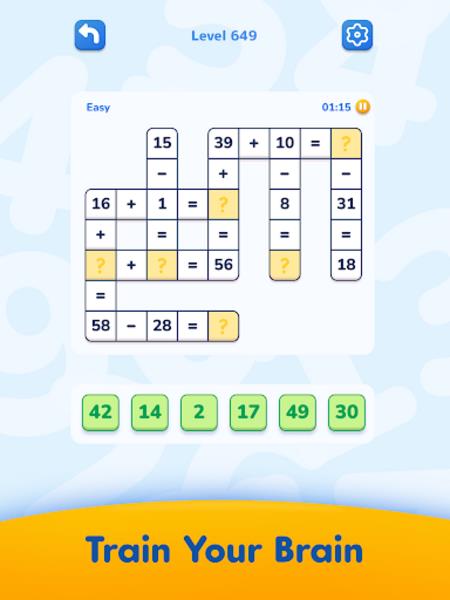 Math Crossword Schermafbeelding 3