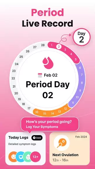 Period Tracker Ovulation Cycle Ảnh chụp màn hình 0