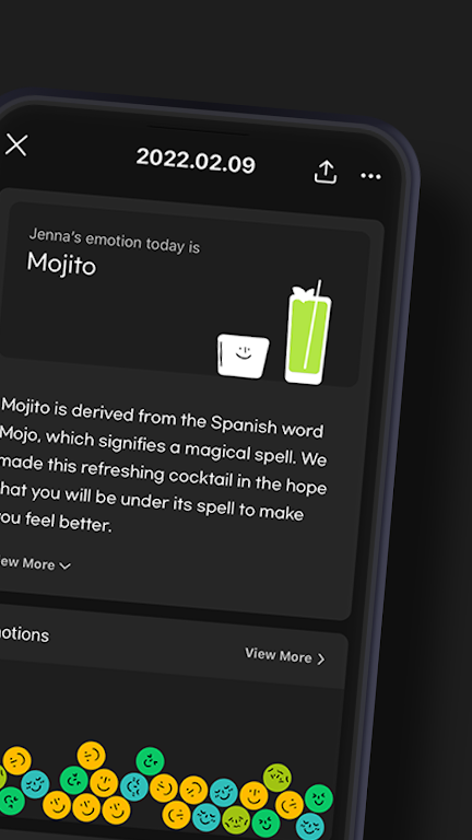 Mojitto - Daily Emoji Diary Schermafbeelding 1