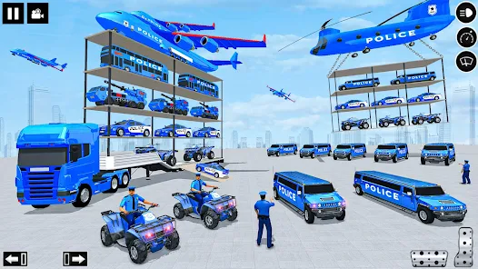 Police Multi Level Formula Car Parking Games Schermafbeelding 0