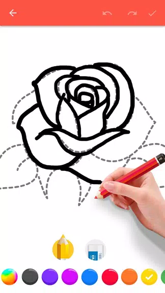 How To Draw Flowers Captura de pantalla 1