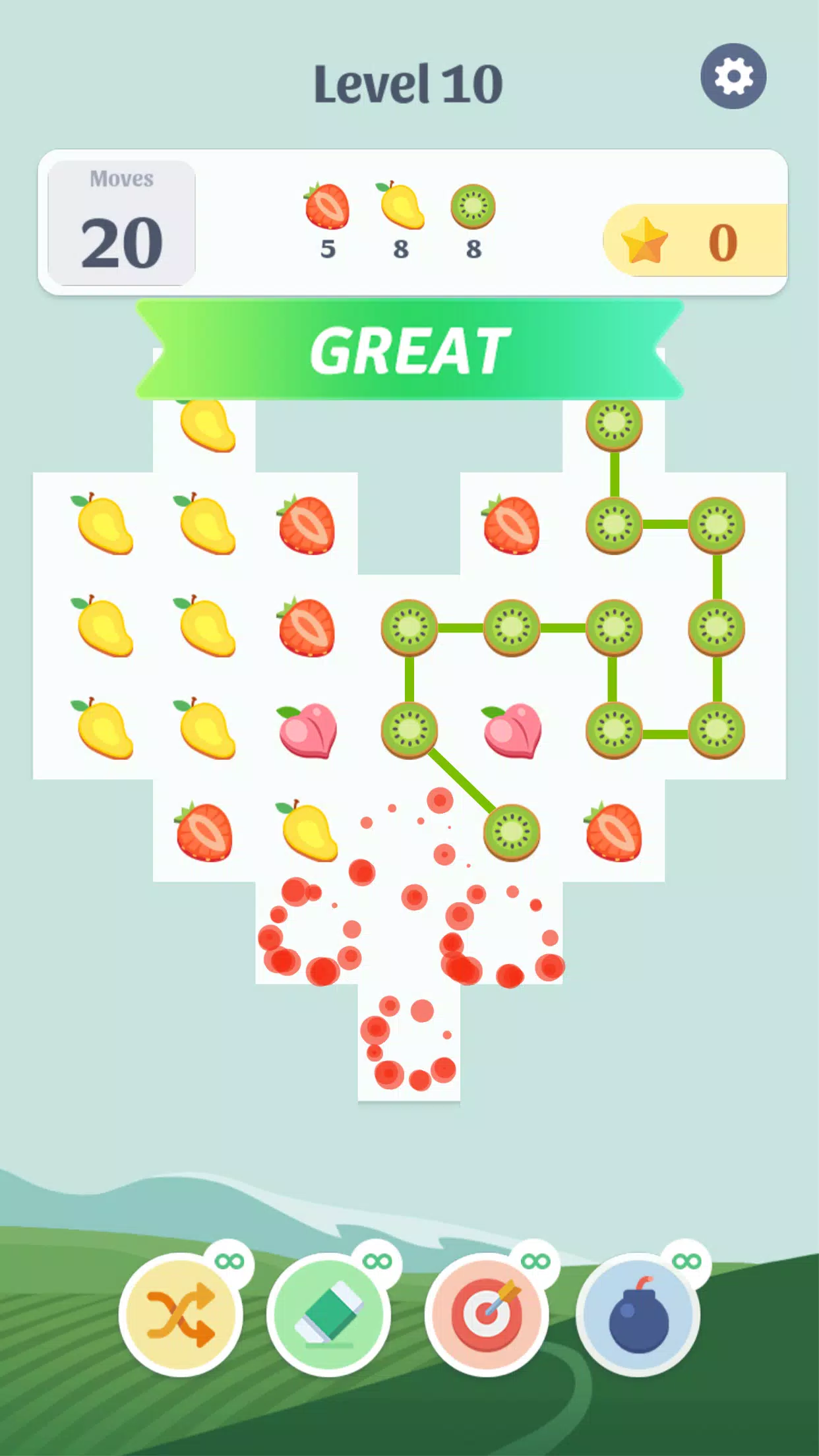 Fruit Game: Connect & Blast Captura de pantalla 2