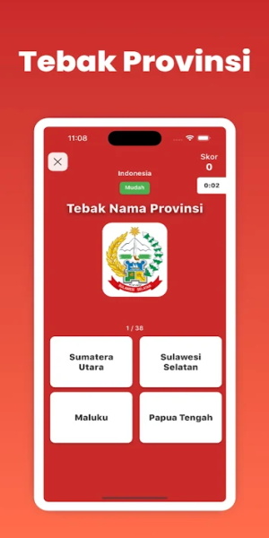 Tebak Nama Negara & Provinsi Ảnh chụp màn hình 2