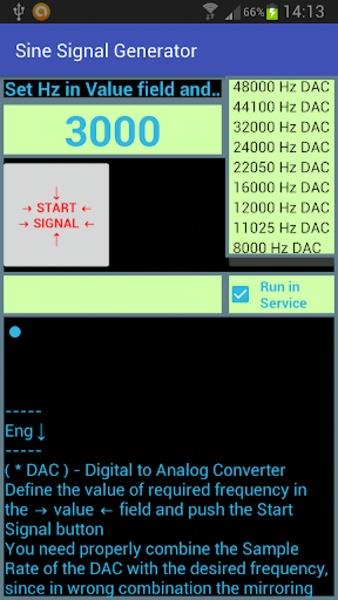 Sine SignalnGenerator Schermafbeelding 1