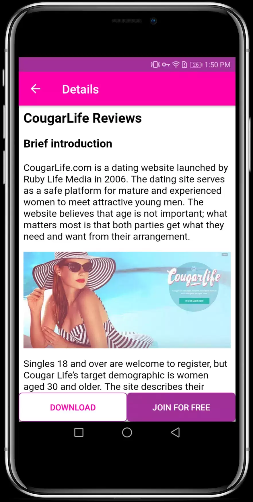 Cougar Dating Apps for Mature & Older Women Ảnh chụp màn hình 3