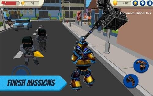 Robot Hero: City Simulator 3D ဖန်သားပြင်ဓာတ်ပုံ 0