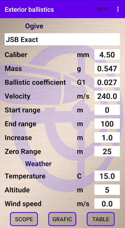 External ballistics calculator 스크린샷 0