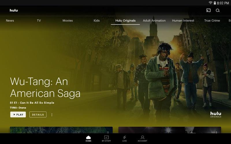 Schermata Hulu for Android TV 0