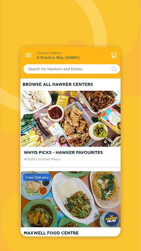 WhyQ Shiok Hawker Delivery स्क्रीनशॉट 1